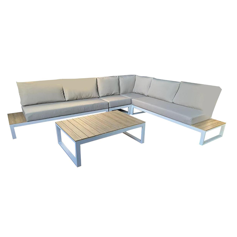 Mehrsitziges Garten-Ecksofa-Set aus Aluminium